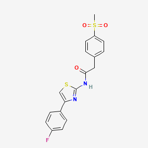 N-(4-(4-fluorophenyl)thiazol-2-yl)-2-(4-(methylsulfonyl)phenyl)acetamide