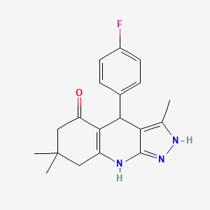 4-(4-fluorophenyl)-3,7,7-trimethyl-2,4,6,7,8,9-hexahydro-5H-pyrazolo[3,4-b]quinolin-5-one