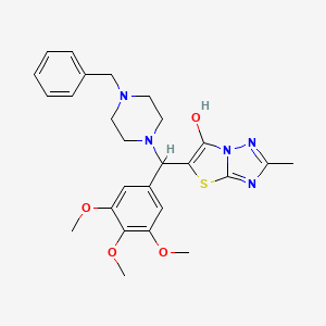 5-((4-Benzylpiperazin-1-yl)(3,4,5-trimethoxyphenyl)methyl)-2-methylthiazolo[3,2-b][1,2,4]triazol-6-ol