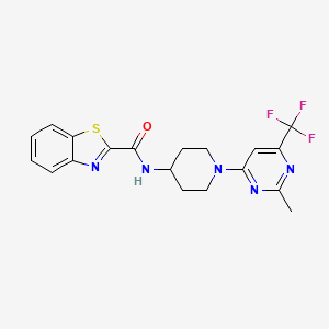 N-(1-(2-methyl-6-(trifluoromethyl)pyrimidin-4-yl)piperidin-4-yl)benzo[d]thiazole-2-carboxamide