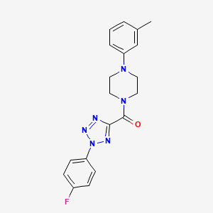 (2-(4-fluorophenyl)-2H-tetrazol-5-yl)(4-(m-tolyl)piperazin-1-yl)methanone