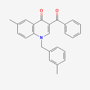 molecular formula C25H21NO2 B2377746 3-benzoyl-6-methyl-1-(3-methylbenzyl)quinolin-4(1H)-one CAS No. 866589-61-9