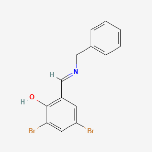 2-[(Benzylimino)methyl]-4,6-dibromobenzenol