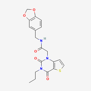 N-(1,3-benzodioxol-5-ylmethyl)-2-(2,4-dioxo-3-propyl-3,4-dihydrothieno[3,2-d]pyrimidin-1(2H)-yl)acetamide