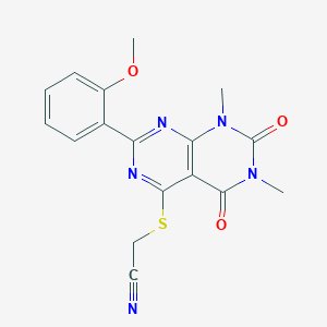 2-[7-(2-Methoxyphenyl)-1,3-dimethyl-2,4-dioxopyrimido[4,5-d]pyrimidin-5-yl]sulfanylacetonitrile