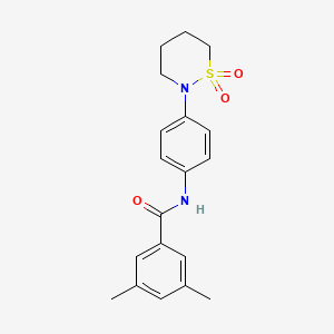 N-[4-(1,1-dioxothiazinan-2-yl)phenyl]-3,5-dimethylbenzamide