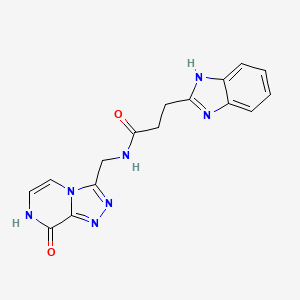 3-(1H-benzo[d]imidazol-2-yl)-N-((8-hydroxy-[1,2,4]triazolo[4,3-a]pyrazin-3-yl)methyl)propanamide