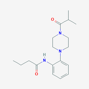 N-[2-(4-isobutyryl-1-piperazinyl)phenyl]butanamide