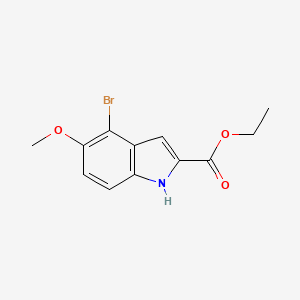 molecular formula C12H12BrNO3 B2377792 Ethyl 4-bromo-5-methoxy-1H-indole-2-carboxylate CAS No. 30933-69-8