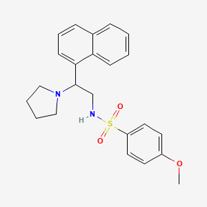 4-methoxy-N-(2-(naphthalen-1-yl)-2-(pyrrolidin-1-yl)ethyl)benzenesulfonamide