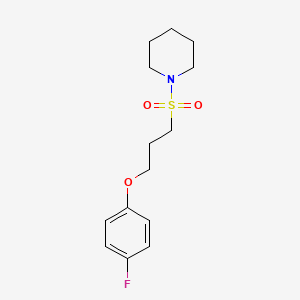 1-((3-(4-Fluorophenoxy)propyl)sulfonyl)piperidine