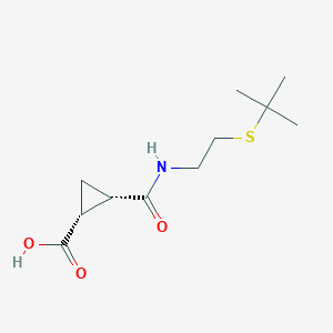 (1R,2S)-2-{[2-(tert-butylsulfanyl)ethyl]carbamoyl}cyclopropane-1-carboxylic acid