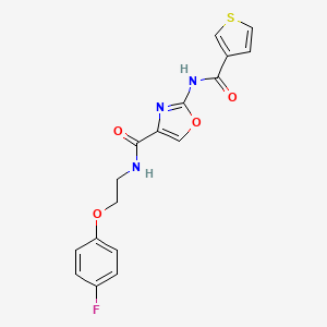N-(2-(4-fluorophenoxy)ethyl)-2-(thiophene-3-carboxamido)oxazole-4-carboxamide