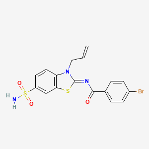 (Z)-N-(3-allyl-6-sulfamoylbenzo[d]thiazol-2(3H)-ylidene)-4-bromobenzamide