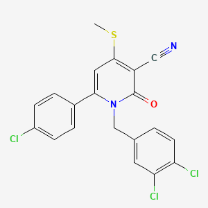6-(4-Chlorophenyl)-1-(3,4-dichlorobenzyl)-4-(methylsulfanyl)-2-oxo-1,2-dihydro-3-pyridinecarbonitrile
