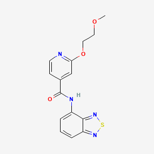 molecular formula C15H14N4O3S B2377843 N-(2,1,3-benzothiadiazol-4-yl)-2-(2-methoxyethoxy)pyridine-4-carboxamide CAS No. 2034273-59-9