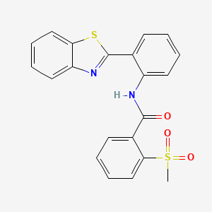molecular formula C21H16N2O3S2 B2377849 N-(2-(benzo[d]thiazol-2-yl)phenyl)-2-(methylsulfonyl)benzamide CAS No. 896365-84-7