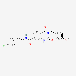 molecular formula C25H22ClN3O4 B2377860 N-(4-chlorophenethyl)-3-(4-methoxybenzyl)-2,4-dioxo-1,2,3,4-tetrahydroquinazoline-7-carboxamide CAS No. 892275-10-4