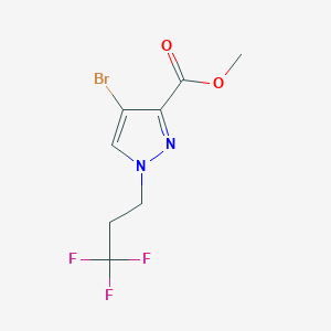 molecular formula C8H8BrF3N2O2 B2377861 methyl 4-bromo-1-(3,3,3-trifluoropropyl)-1H-pyrazole-3-carboxylate CAS No. 1856086-23-1