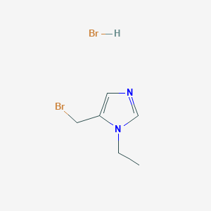 molecular formula C6H10Br2N2 B2377881 5-(Bromomethyl)-1-ethyl-1H-imidazole hydrobromide CAS No. 2155852-16-5