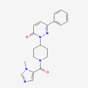 B2377883 2-[1-(3-Methylimidazole-4-carbonyl)piperidin-4-yl]-6-phenylpyridazin-3-one CAS No. 2379952-67-5