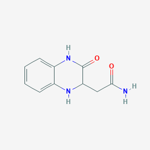 molecular formula C10H11N3O2 B2377894 2-(3-Oxo-1,2,3,4-tetrahydroquinoxalin-2-yl)acetamide CAS No. 136584-15-1