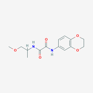 molecular formula C14H18N2O5 B2377909 N1-(2,3-dihydrobenzo[b][1,4]dioxin-6-yl)-N2-(1-methoxypropan-2-yl)oxalamide CAS No. 941938-66-5