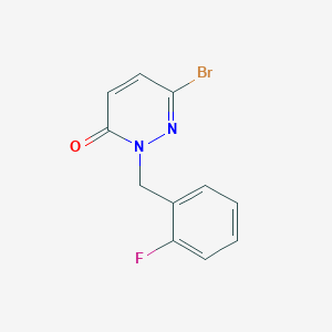 molecular formula C11H8BrFN2O B2377925 6-Bromo-2-(2-fluorobenzyl)pyridazin-3(2H)-one CAS No. 1616402-77-7