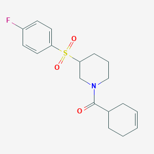 B2377933 Cyclohex-3-en-1-yl(3-((4-fluorophenyl)sulfonyl)piperidin-1-yl)methanone CAS No. 1797893-20-9