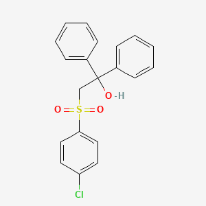 molecular formula C20H17ClO3S B2377949 2-[(4-Chlorophenyl)sulfonyl]-1,1-diphenyl-1-ethanol CAS No. 251307-28-5
