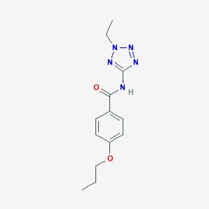 molecular formula C13H17N5O2 B237796 N-(2-ethyl-2H-tetraazol-5-yl)-4-propoxybenzamide 