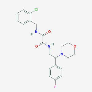 molecular formula C21H23ClFN3O3 B2377962 N1-(2-chlorobenzyl)-N2-(2-(4-fluorophenyl)-2-morpholinoethyl)oxalamide CAS No. 941871-41-6