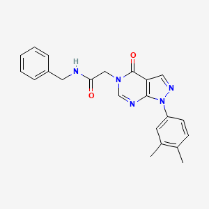 molecular formula C22H21N5O2 B2377979 N-benzyl-2-(1-(3,4-dimethylphenyl)-4-oxo-1H-pyrazolo[3,4-d]pyrimidin-5(4H)-yl)acetamide CAS No. 852451-68-4