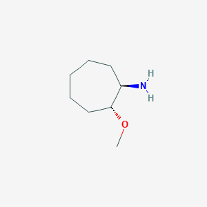 molecular formula C8H17NO B2378005 (1R,2R)-2-Methoxycycloheptan-1-amine CAS No. 1821807-90-2