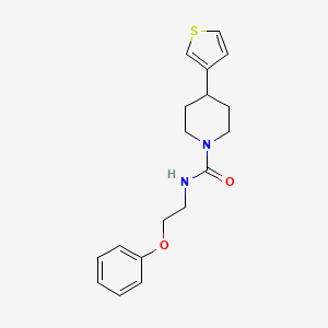 molecular formula C18H22N2O2S B2378023 N-(2-phenoxyethyl)-4-(thiophen-3-yl)piperidine-1-carboxamide CAS No. 1396745-90-6