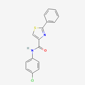 molecular formula C16H11ClN2OS B2378036 N-(4-chlorophenyl)-2-phenyl-1,3-thiazole-4-carboxamide CAS No. 135298-44-1