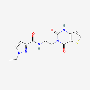 molecular formula C14H15N5O3S B2378039 N-(2-(2,4-dioxo-1,2-dihydrothieno[3,2-d]pyrimidin-3(4H)-yl)ethyl)-1-ethyl-1H-pyrazole-3-carboxamide CAS No. 2034279-93-9