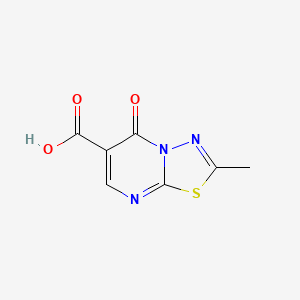 molecular formula C7H5N3O3S B2378042 2-Methyl-5-oxo-5H-[1,3,4]thiadiazolo[3,2-a]pyrimidine-6-carboxylic acid CAS No. 446829-82-9