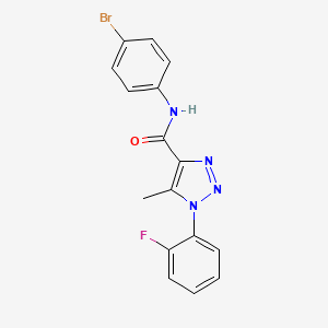 molecular formula C16H12BrFN4O B2378048 N-(4-bromophenyl)-1-(2-fluorophenyl)-5-methyl-1H-1,2,3-triazole-4-carboxamide CAS No. 895638-82-1