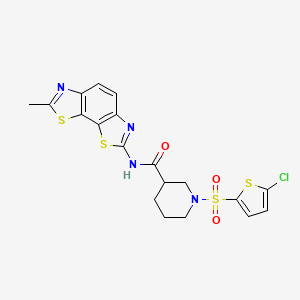 1-((5-chlorothiophen-2-yl)sulfonyl)-N-(7-methylbenzo[1,2-d:4,3-d']bis(thiazole)-2-yl)piperidine-3-carboxamide