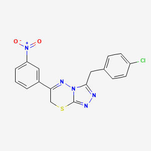 3-(4-chlorobenzyl)-6-(3-nitrophenyl)-7H-[1,2,4]triazolo[3,4-b][1,3,4]thiadiazine