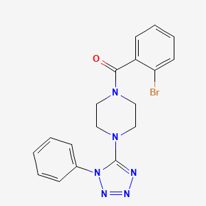 (2-Bromophenyl)-[4-(1-phenyltetrazol-5-yl)piperazin-1-yl]methanone