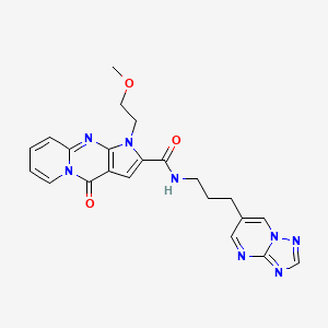 N-(3-([1,2,4]triazolo[1,5-a]pyrimidin-6-yl)propyl)-1-(2-methoxyethyl)-4-oxo-1,4-dihydropyrido[1,2-a]pyrrolo[2,3-d]pyrimidine-2-carboxamide