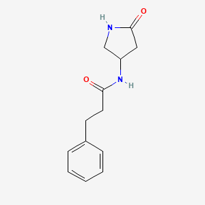 molecular formula C13H16N2O2 B2378066 N-(5-oxopyrrolidin-3-yl)-3-phenylpropanamide CAS No. 1351595-16-8