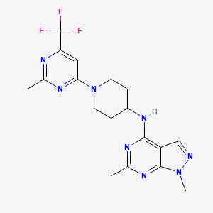 N-{1,6-dimethyl-1H-pyrazolo[3,4-d]pyrimidin-4-yl}-1-[2-methyl-6-(trifluoromethyl)pyrimidin-4-yl]piperidin-4-amine