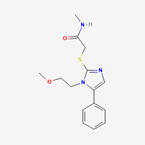 2-((1-(2-methoxyethyl)-5-phenyl-1H-imidazol-2-yl)thio)-N-methylacetamide