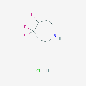 molecular formula C6H11ClF3N B2378070 4,4,5-Trifluoroazepane hydrochloride CAS No. 1823871-41-5