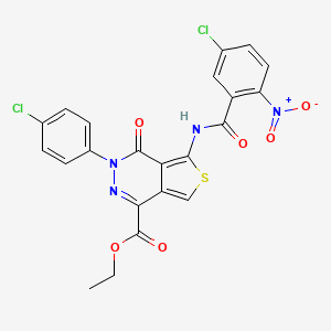 Ethyl 5-(5-chloro-2-nitrobenzamido)-3-(4-chlorophenyl)-4-oxo-3,4-dihydrothieno[3,4-d]pyridazine-1-carboxylate