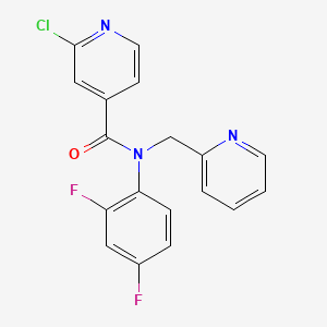 2-chloro-N-(2,4-difluorophenyl)-N-[(pyridin-2-yl)methyl]pyridine-4-carboxamide