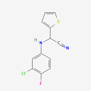 2-(3-Chloro-4-fluoroanilino)-2-(2-thienyl)acetonitrile